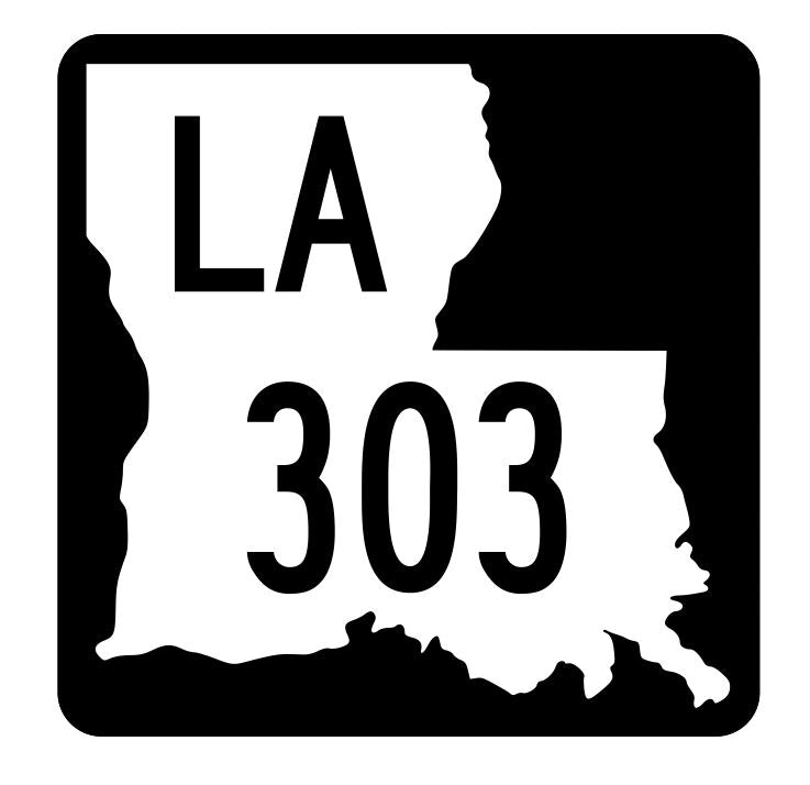 Louisiana State Highway 303 Sticker Decal R5899 Highway Route Sign