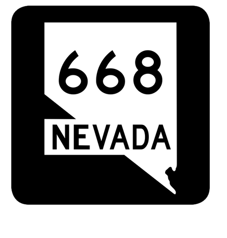 Nevada State Route 668 Sticker R3121 Highway Sign Road Sign