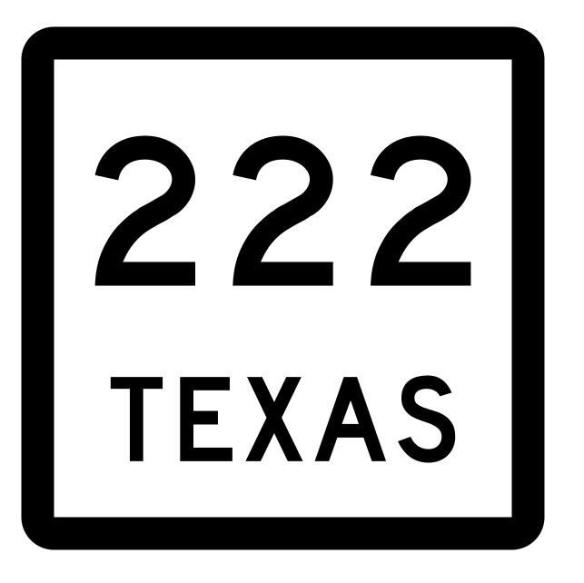 Texas State Highway 222 Sticker Decal R2519 Highway Sign