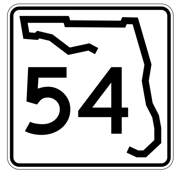 Florida State Road 54 Sticker Decal R1389 Highway Sign - Winter Park Products