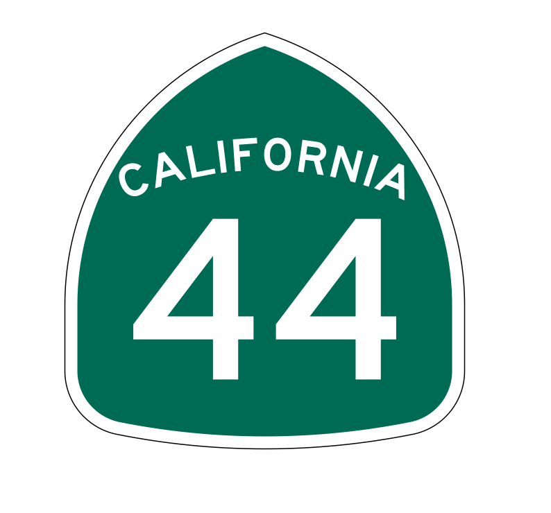 California State Route 44 Sticker Decal R1146 Highway Sign - Winter Park Products