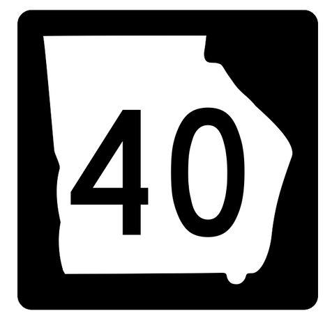 Georgia State Route 40 Sticker R3587 Highway Sign