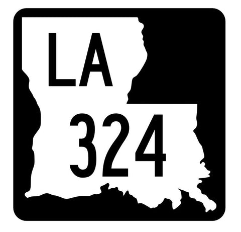 Louisiana State Highway 324 Sticker Decal R5914 Highway Route Sign