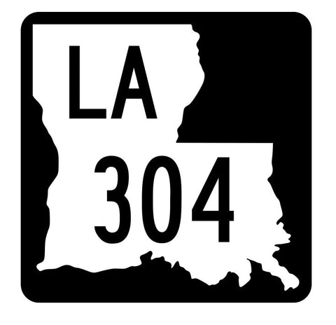 Louisiana State Highway 304 Sticker Decal R5900 Highway Route Sign