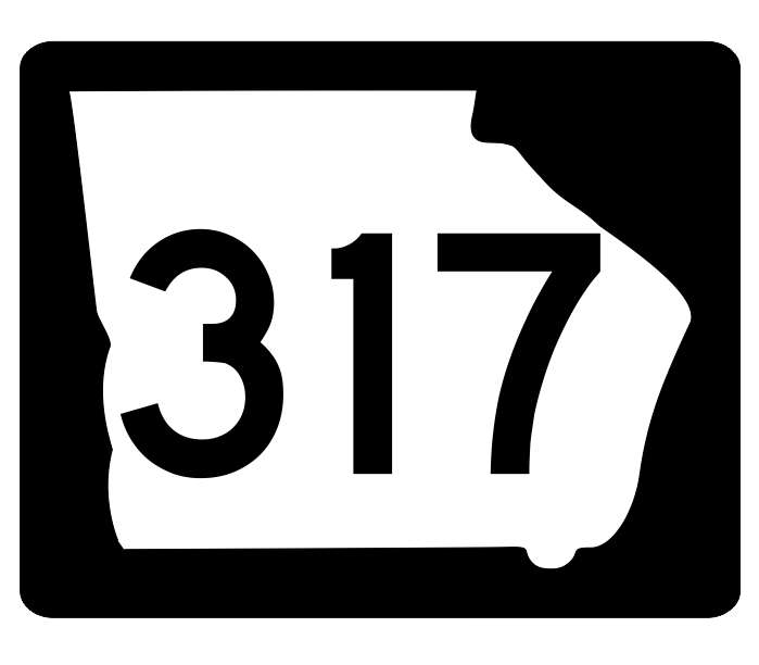 Georgia State Route 317 Sticker R3981 Highway Sign Road Sign Decal