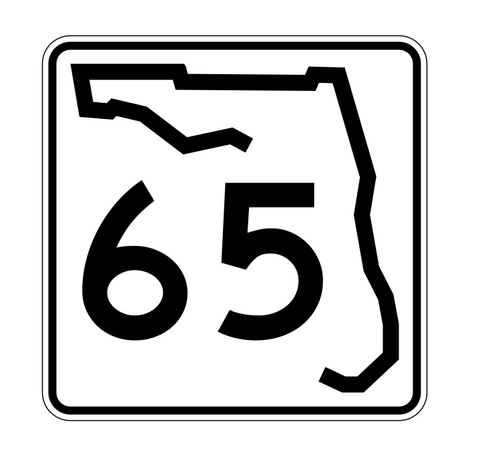 Florida State Road 65 Sticker Decal R1400 Highway Sign - Winter Park Products