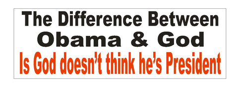 Anti Obama Bumper Sticker or Helmet Sticker D2377 Trump for President - Winter Park Products