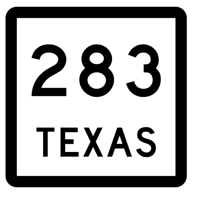 Texas State Highway 283 Sticker Decal R2578 Highway Sign