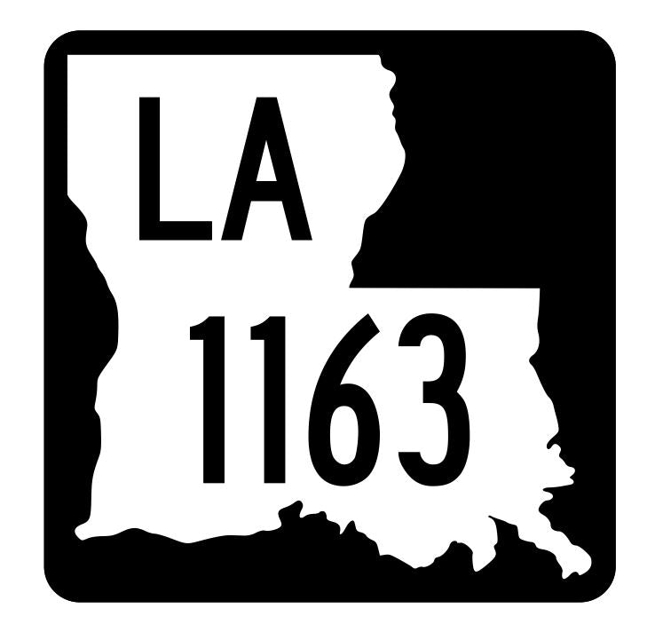 Louisiana State Highway 1163 Sticker Decal R6392 Highway Route Sign