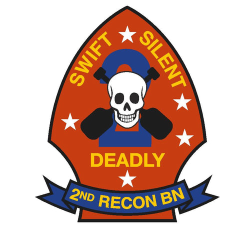 2nd Recon Battalion Vinyl Sticker R271 - Winter Park Products