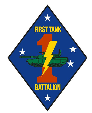 1st Tank Battalion  Vinyl Sticker R273 - Winter Park Products