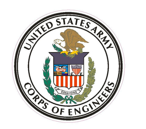 U S Army corps of Engineers Vinyl Sticker R15 - Winter Park Products